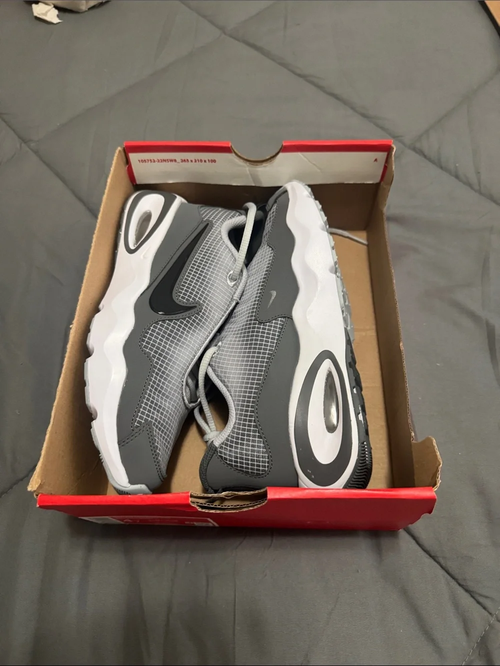 Kids Air Max Nova Gray Athletic Sneakers - Lightweight Comfort